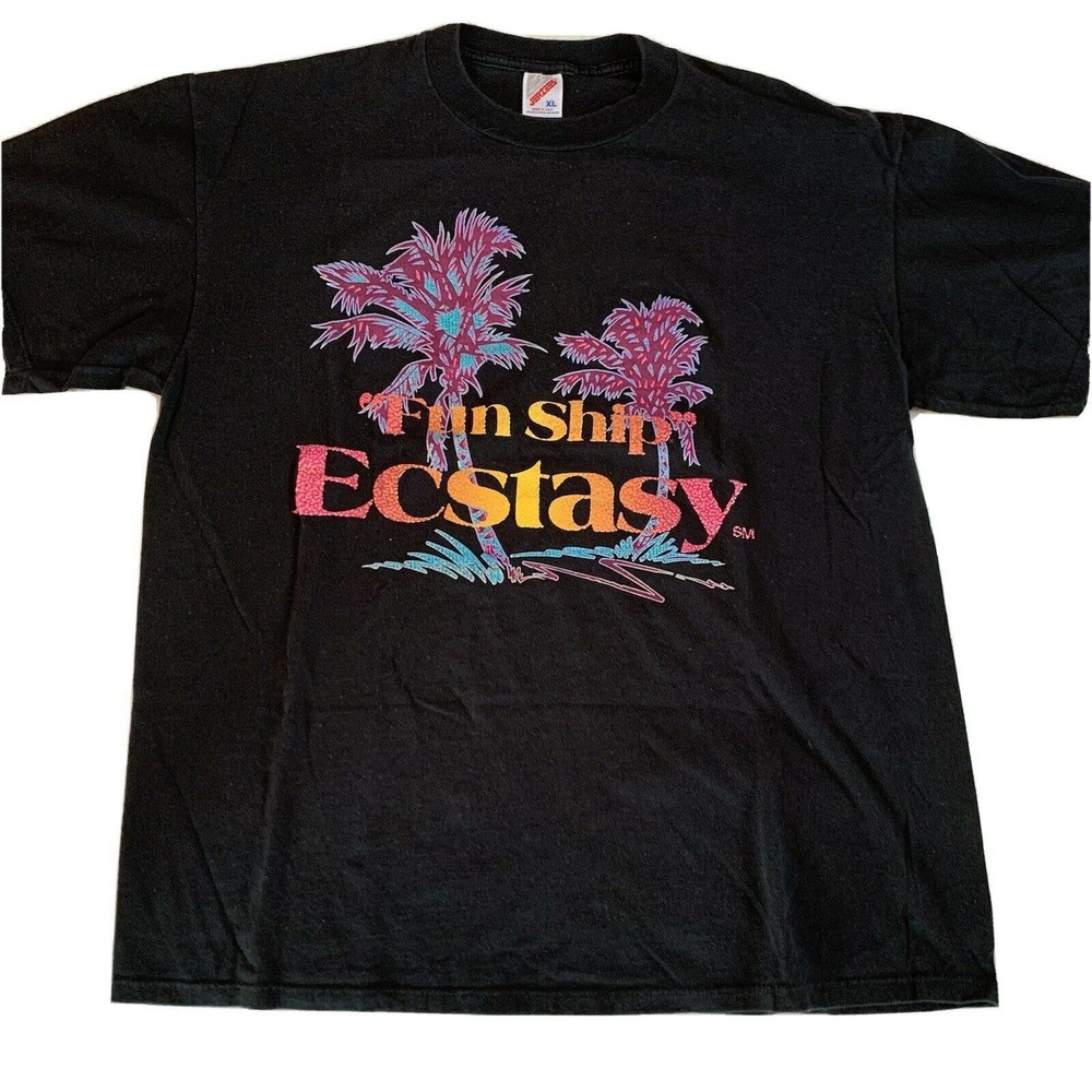 Vintage Fun Ship Ecstasy 90s Cruise Travel Shirt